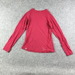 Rab Base Layer Top Womens 10 Performance Lightweight Merino Wool Blend Hiking*